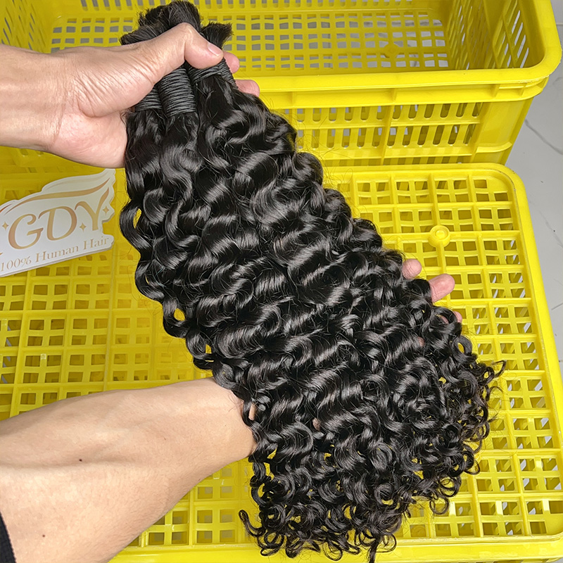 Water Wave Bulk Human Hair For Braiding - 100% 인모 벌크 브레이딩용 워터 웨이브