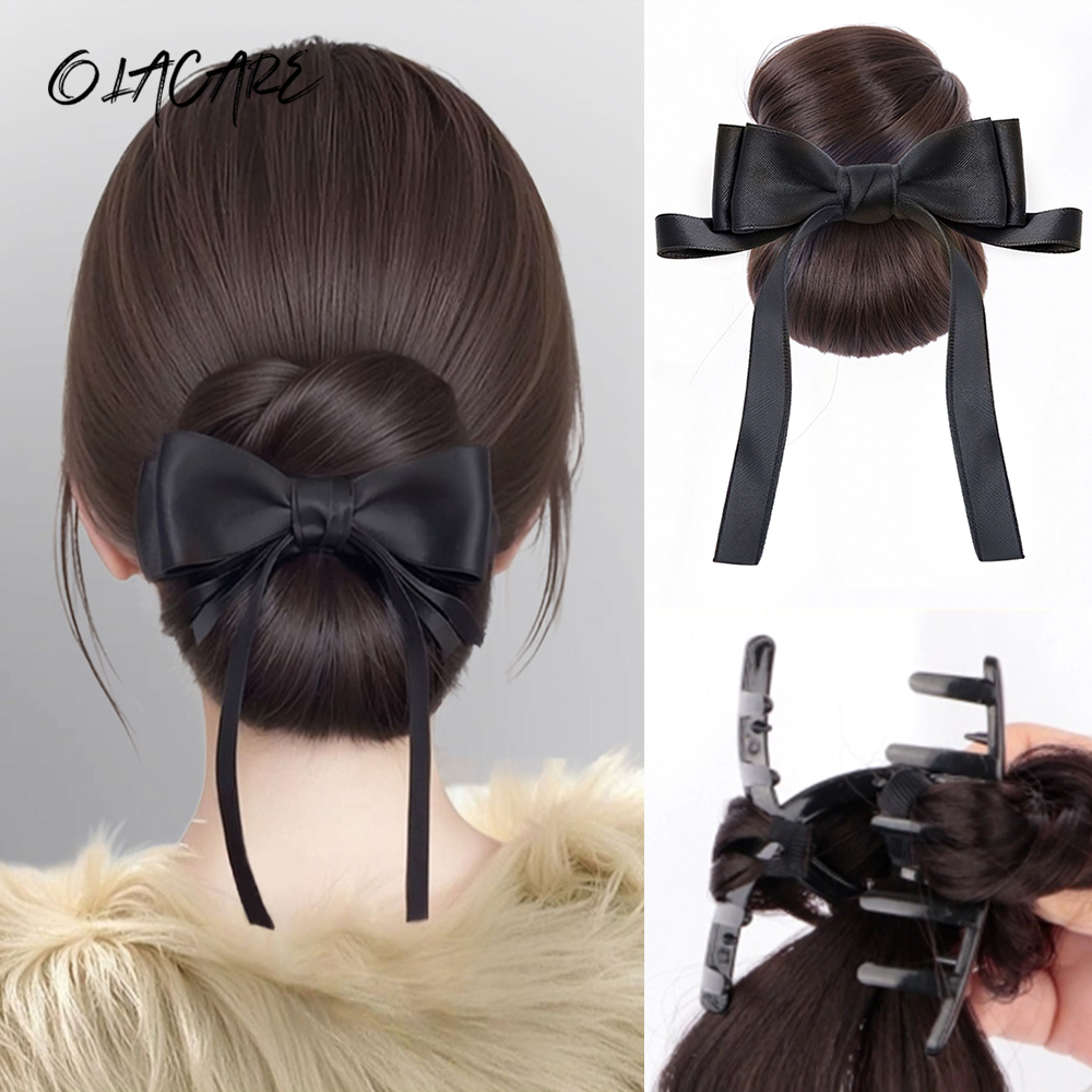 Claw Clip Messy Bun Hair Piece - 합성 헤어 클립, 헝클어진 머리 묶음
