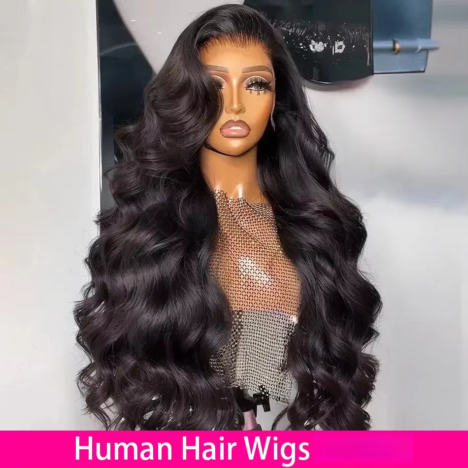 Hd Lace Frontal Wig Human Hair Pre Plucked - 40인치 바디 웨이브 인모 가발 13x6