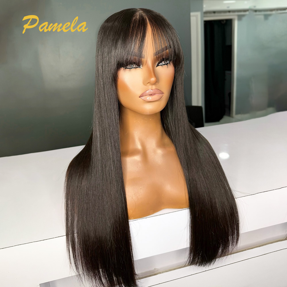 Lace Front Wigs - 브라질리언 프리컷 본 스트레이트 인모 앞머리