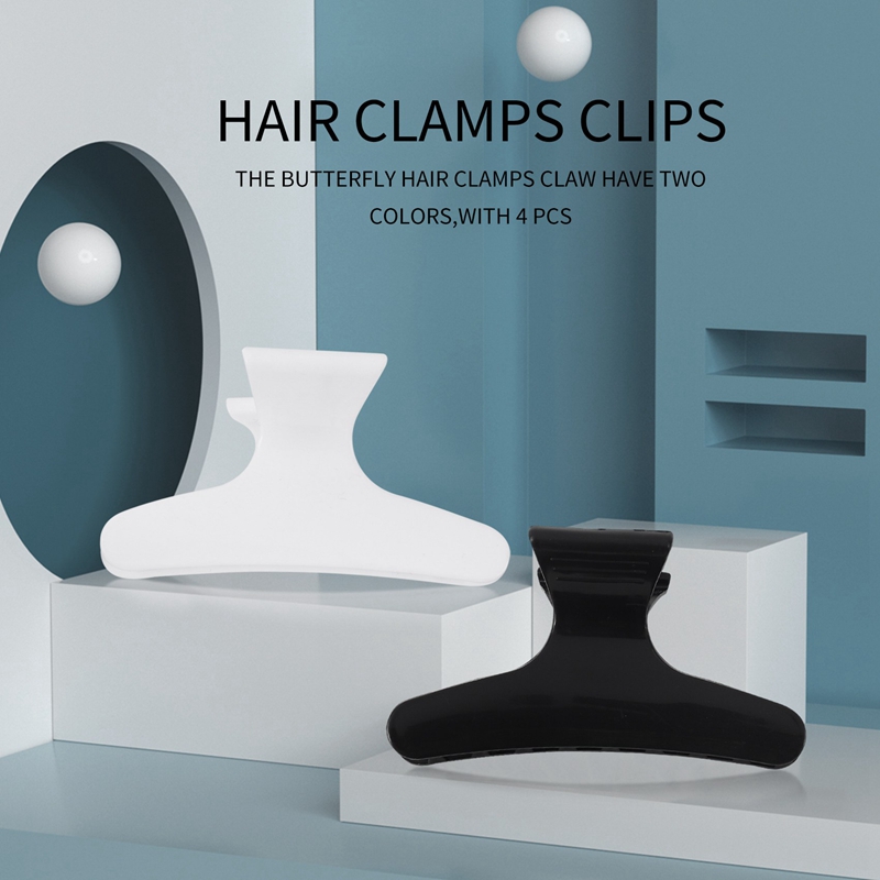 4PCS 블랙 화이트 미용사 나비 스타일 스타일링 헤어 - Hair Clips 리뷰 및 가격