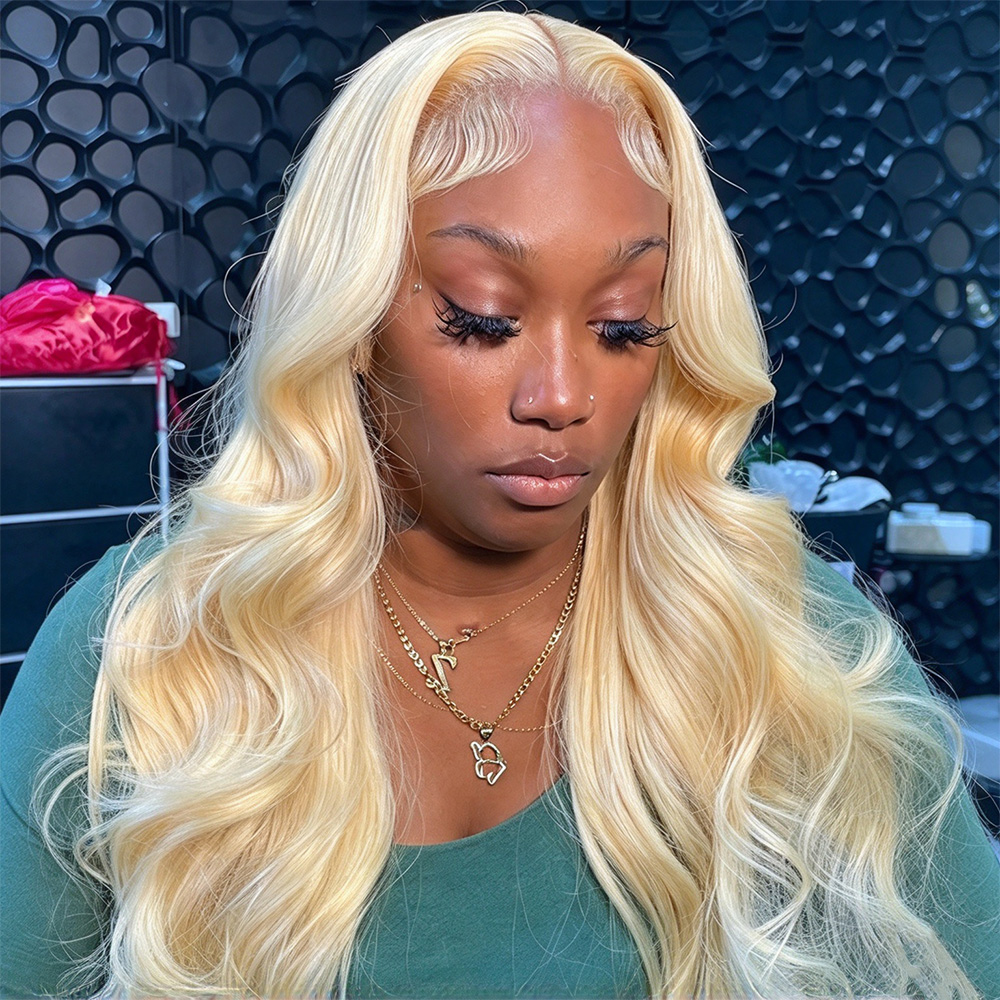 13x4 길이의 밝은 금발(613) 바디 웨이브 스타일 - Hd Lace Frontal Wig Human Hair Pre Plucked 리뷰 및 가격