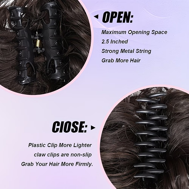 엉킴 방지 클립형 헤어 번, 인조 곱슬머리 스타일, 안 - Claw Clip Messy Bun Hair Piece 리뷰 및 가격
