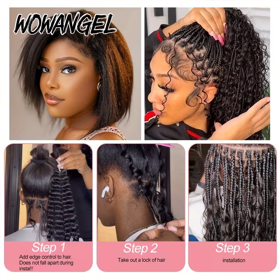 보헤미안 브레이드용 인모 벌크 딥 웨이브 인모, 브레이 - Water Wave Bulk Human Hair For Braiding 리뷰 및 가격