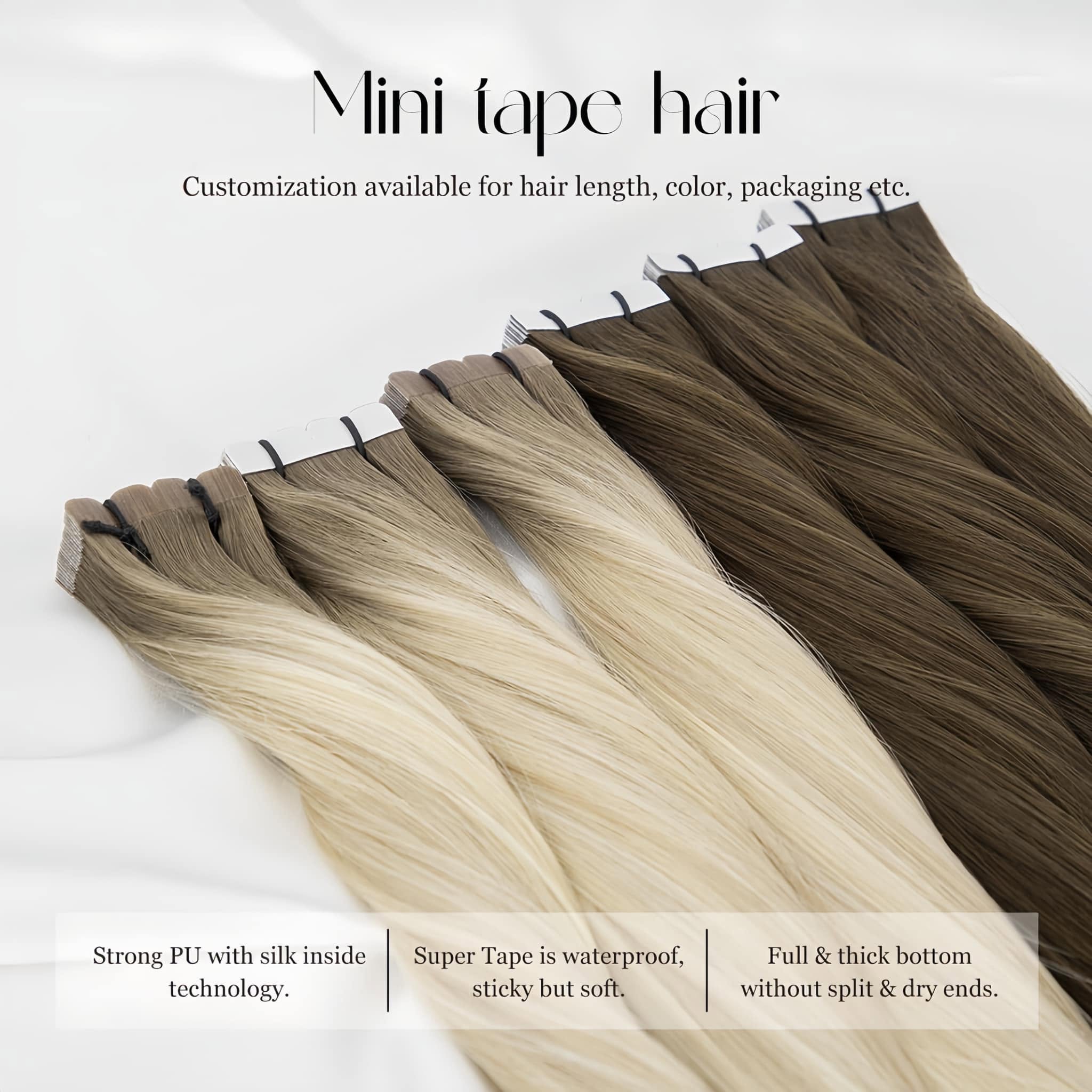 미니 테이프 인모 연장 헤어 익스텐션 스트레이트 심리스 - Invisible Tape In Extensions Real Hair 리뷰 및 가격