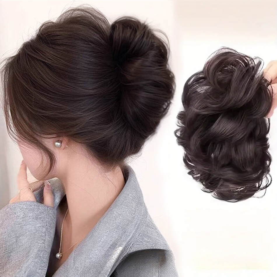 합성 지저분한 롤빵 머리 조각 클로 클립 포니테일 확장 - Claw Clip Messy Bun Hair Piece 리뷰 및 가격