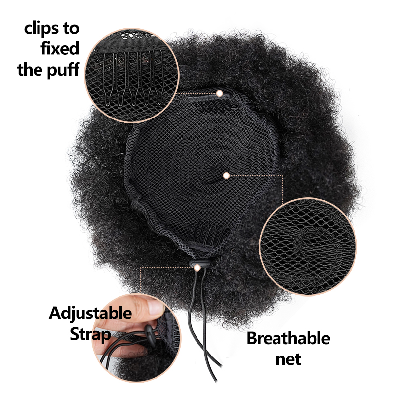 8인치 아프로 퍼프 드로스트링 포니테일 헤어 번 100 - Drawstring Afro Curly Puff Ponytail 리뷰 및 가격