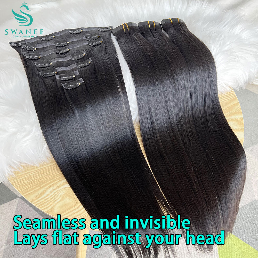 15A 100% 인모 붙임머리 노 웨프트 PU 심리스  - Seamless Clip In Hair Extensions Human Hair 리뷰 및 가격