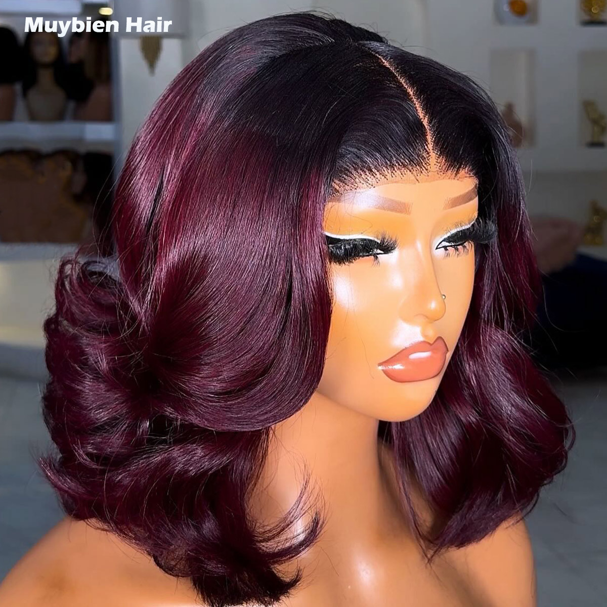 착용하기만 하면 되는 글루리스 밥 가발 인모 옴브레 버 - Glueless Wear And Go Human Hair Wig 리뷰 및 가격