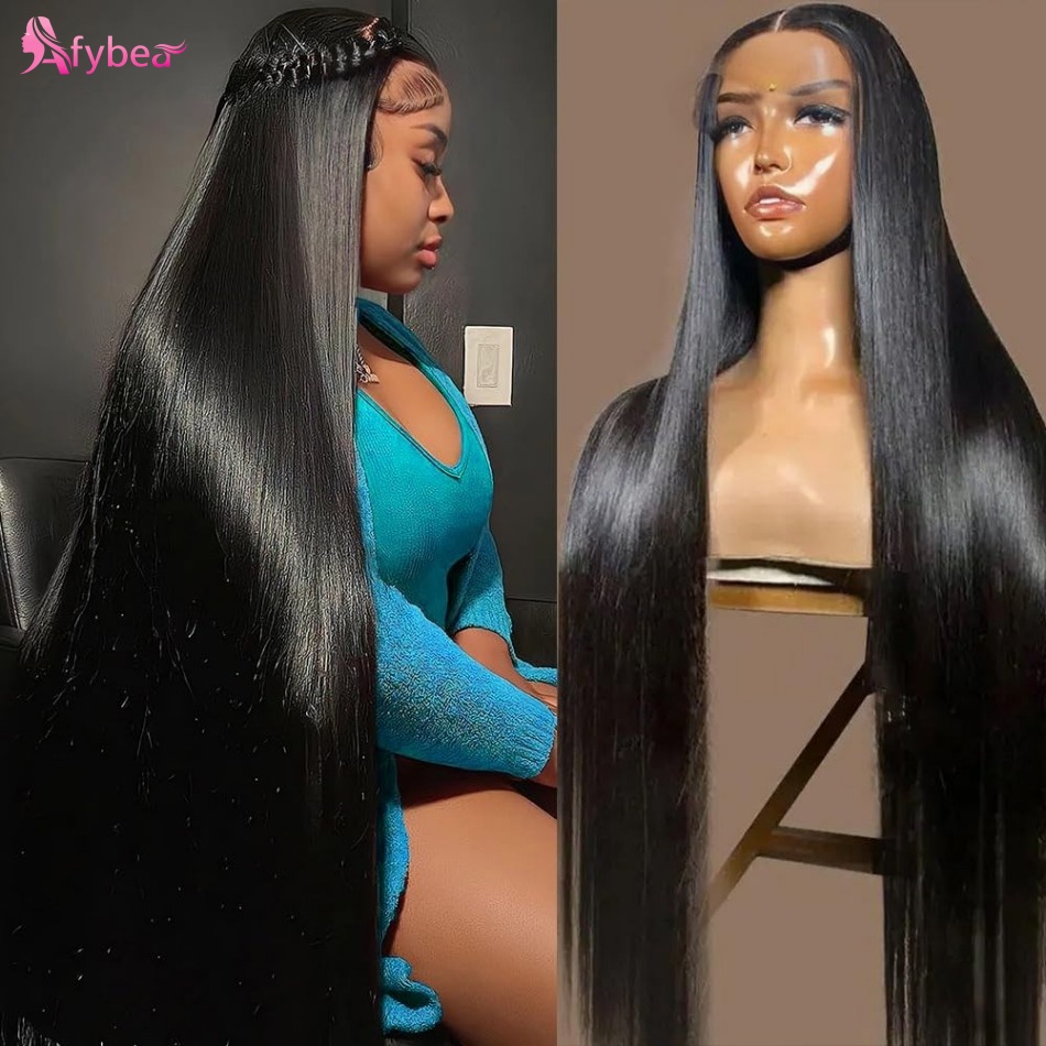 40인치 생머리 인모 가발 220 밀도 HD 레이스 가 - Lace Front Wigs 리뷰 및 가격