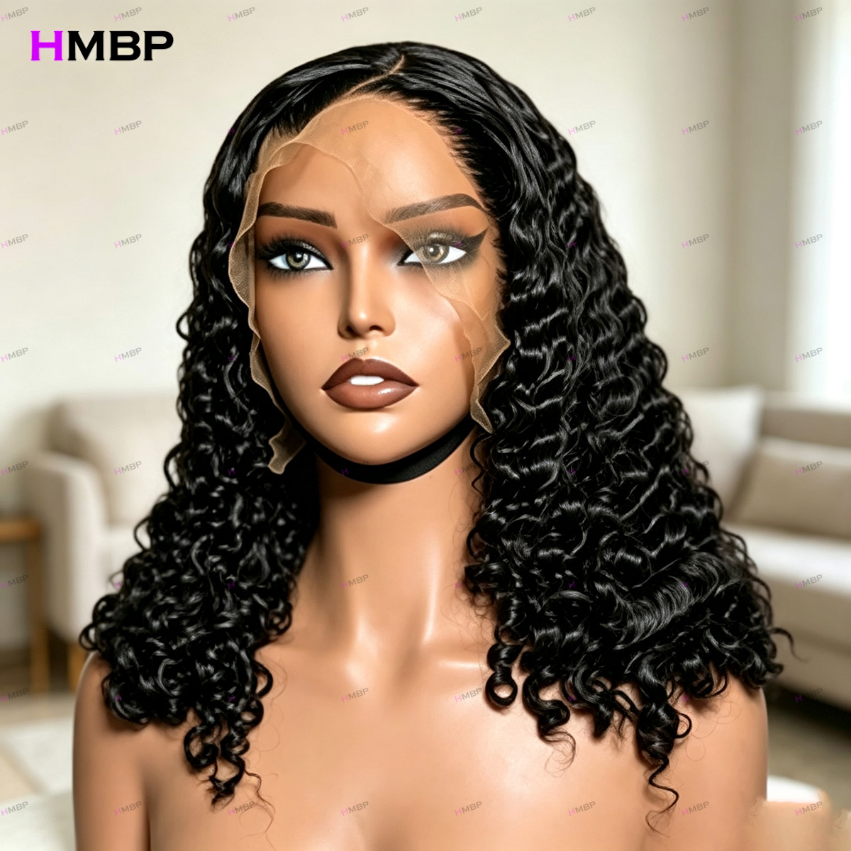 7x7 HD 레이스 프론탈 워터 웨이브 곱슬머리 인모  - Hd Lace Frontal Wig Human Hair Pre Plucked 리뷰 및 가격