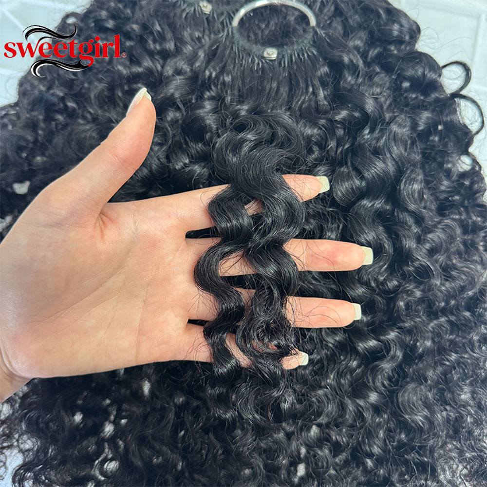 픽시 컬리 내추럴 블랙 100% 인모 12A 여성용 버 - Water Wave Bulk Human Hair For Braiding 리뷰 및 가격