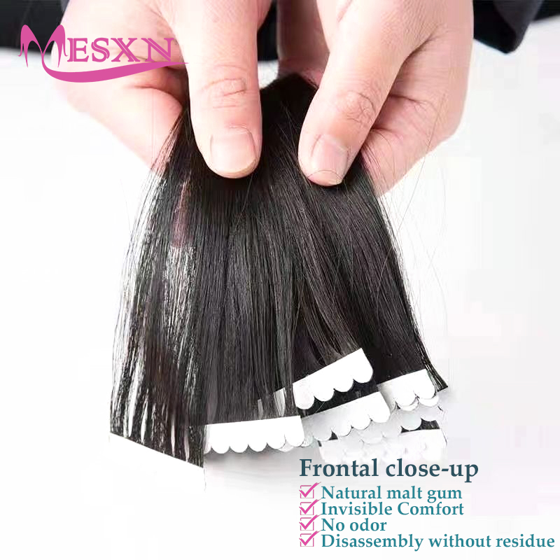 인모 연장용 미니 스트레이트 테이프, 실제 천연 헤어  - Invisible Tape In Extensions Real Hair 리뷰 및 가격
