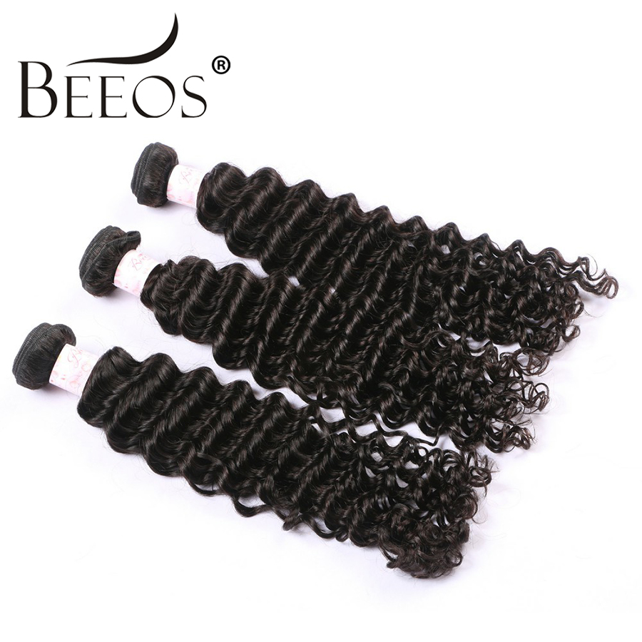 BEEOS-자연 딥 웨이브 번들, 더블 씨실 헤어 익스 - Deep Wave 3 Bundles With Closure 리뷰 및 가격