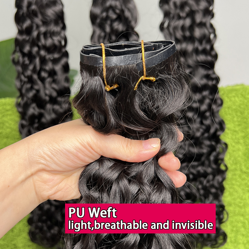 인모 웨이브 클립형 붙임머리 100% 무가공 천연 인모 - Seamless Clip In Hair Extensions Human Hair 리뷰 및 가격