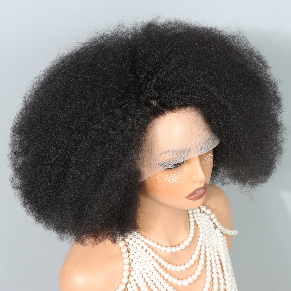 14인치 아프로 가발 (흑인 여성용) 곱슬머리 레이스  - Glueless Wear And Go Human Hair Wig 리뷰 및 가격