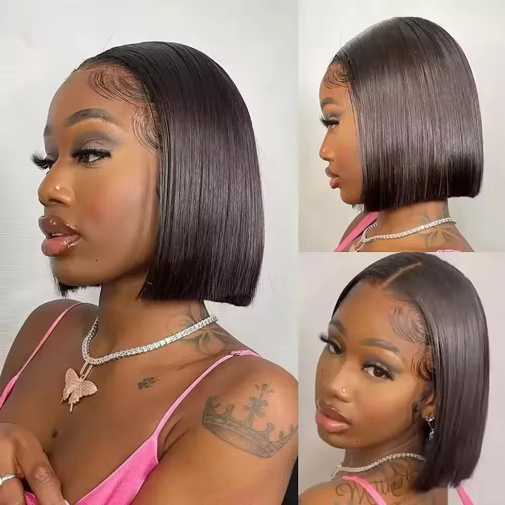 250 밀도의 스트레이트 스타일, 13x4 레이스 프런 - Pre Parted 13X4 Lace Front Bob Wig 리뷰 및 가격