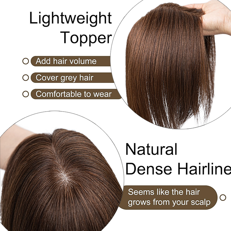 10인치 100% 인모 13X12cm 헤어넷 클립형 부 - Seamless Clip In Hair Extensions Human Hair 리뷰 및 가격
