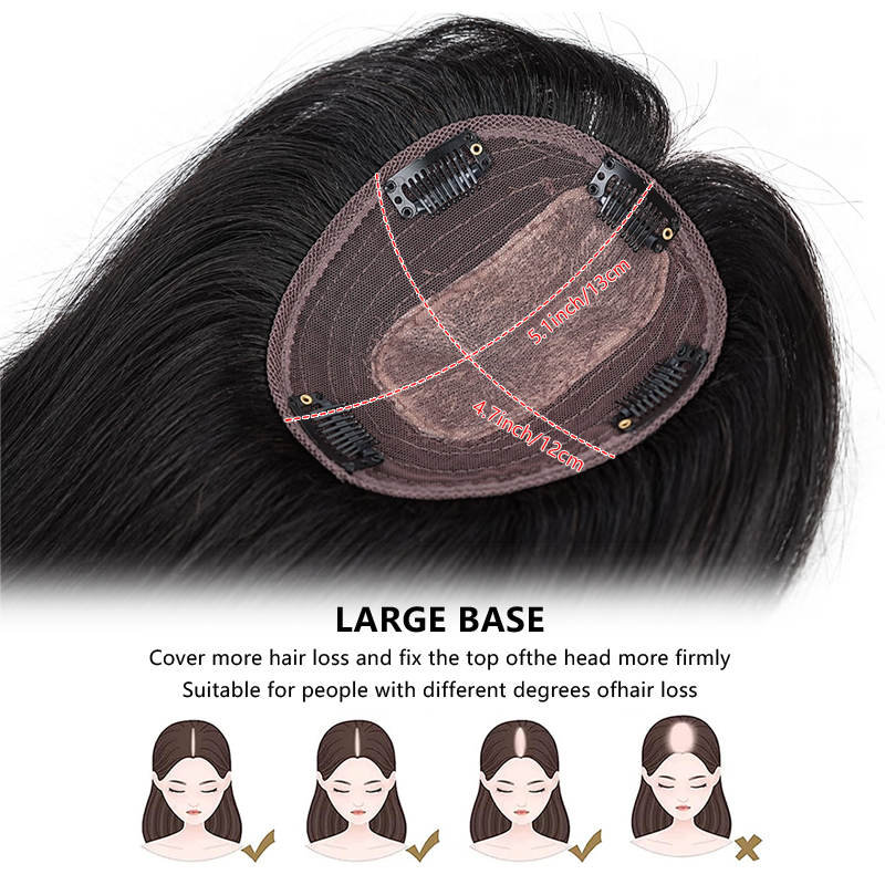 10인치 100% 인모 13X12cm 헤어넷 클립형 부 - Seamless Clip In Hair Extensions Human Hair 리뷰 및 가격