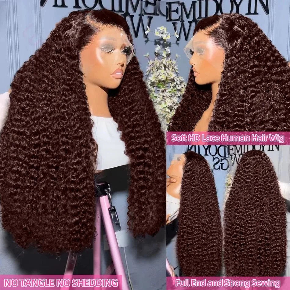 곱슬 레이스 프론트 가발 초콜릿 브라운 인모 가발 13 - Hd Lace Frontal Wig Human Hair Pre Plucked 리뷰 및 가격